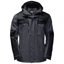 Jack Wolfskin Ganzjahresjacke Jasper Flex (wasserdicht) ebonygrau Herren